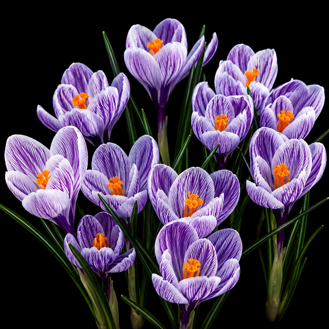 Crocus Vernus Pickwick krokų svogūnėliai